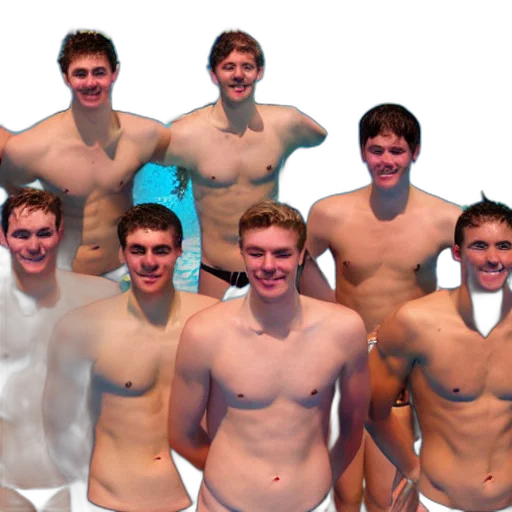 college, male, athletes, swim transparent PNG cut-out