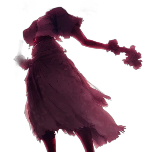 dress, staff, creature, weapon transparent PNG cut-out