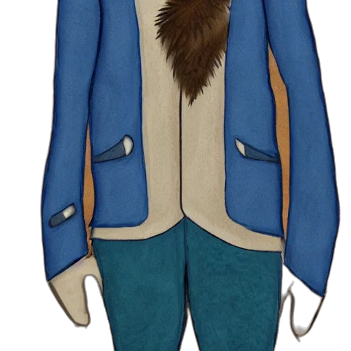 jacket, staff, concept art, cartoon transparent PNG cut-out