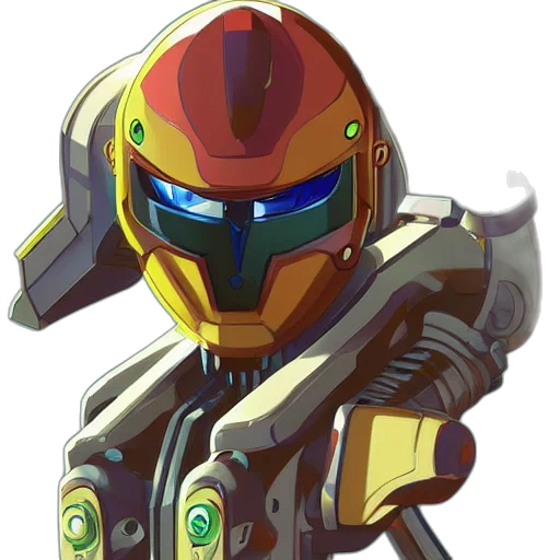 robot, weapon, concept art, pixel art transparent PNG cut-out