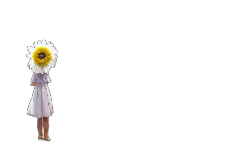 flower, dress, mask, creature transparent PNG cut-out