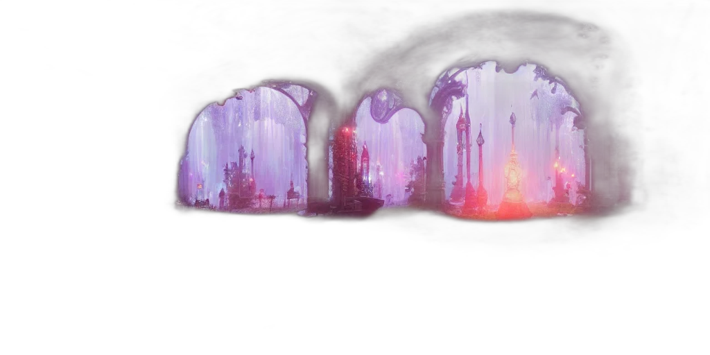 fantasy art, vaporwave, concept art, photorealistic transparent PNG cut-out