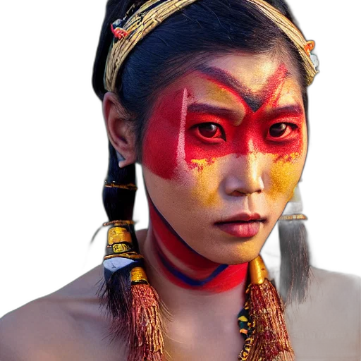 face, mask, jewelry, staff transparent PNG cut-out