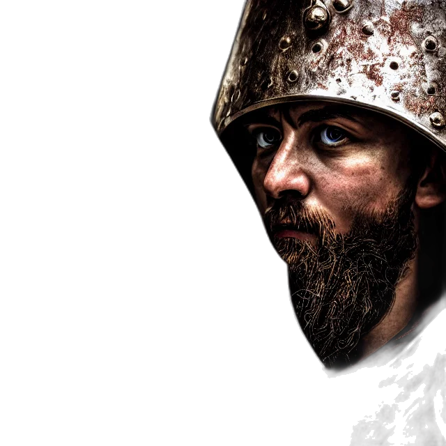 sword, face, photorealistic, fantasy art transparent PNG cut-out
