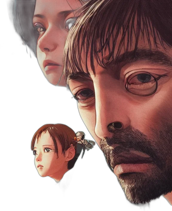 face, concept art, photorealistic, comic book art transparent PNG cut-out