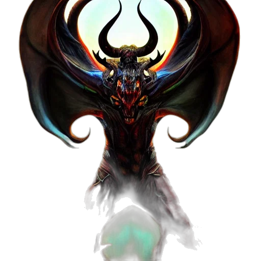 dragon, creature, mask, staff transparent PNG cut-out