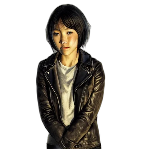 jacket, face, robot, photorealistic transparent PNG cut-out