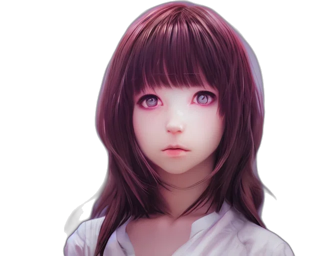 face, robot, creature, hair transparent PNG cut-out