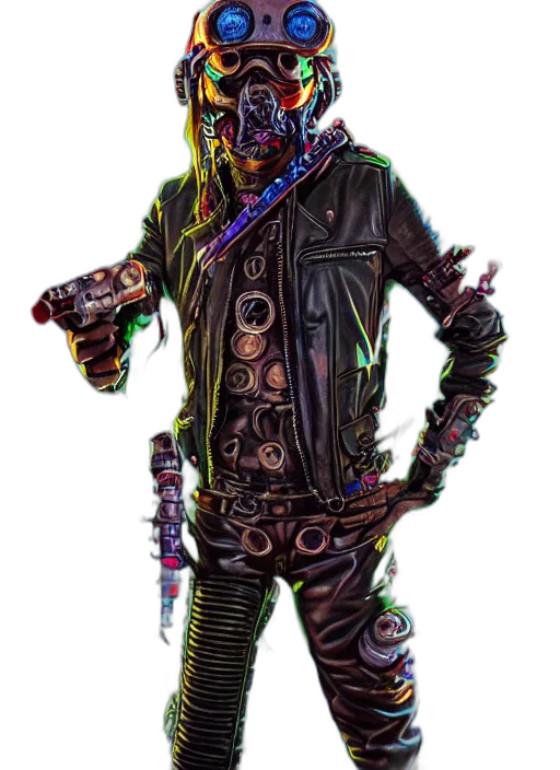 jacket, robot, mask, staff transparent PNG cut-out