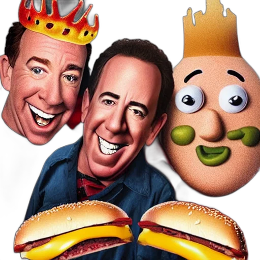 food, crown, face, photorealistic transparent PNG cut-out