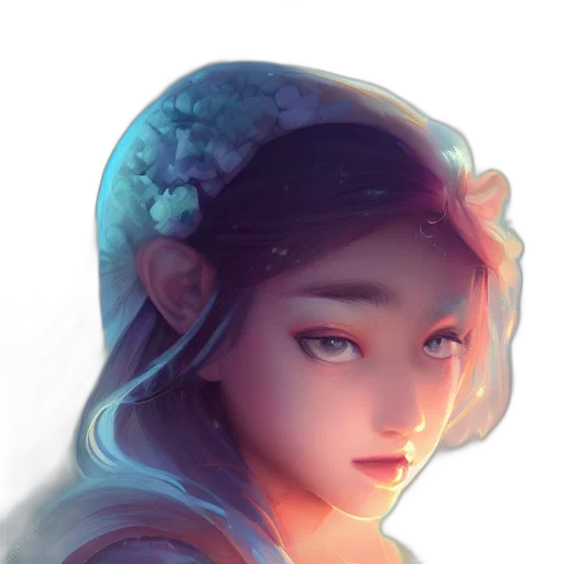 face, crown, dress, creature transparent PNG cut-out