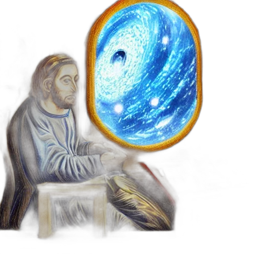 concept art, fantasy art, outer space, blue transparent PNG cut-out