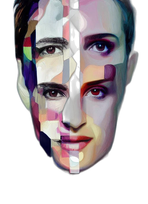 face, mask, robot, photorealistic transparent PNG cut-out