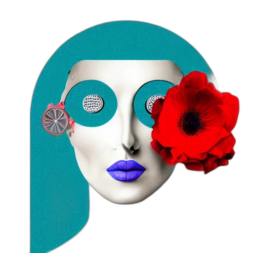 mask, face, flower, jewelry transparent PNG cut-out
