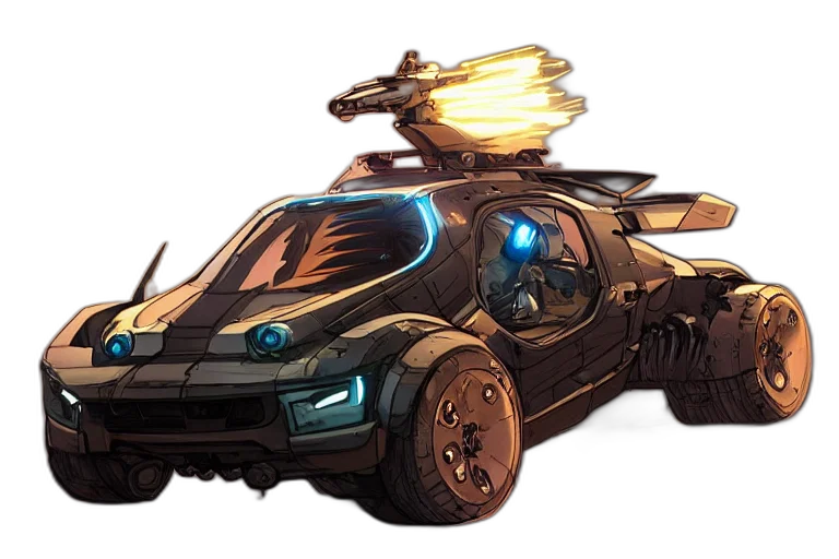 car, weapon, concept art, fantasy art transparent PNG cut-out