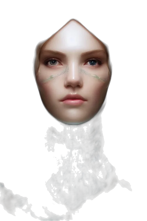 face, robot, mask, crown transparent PNG cut-out