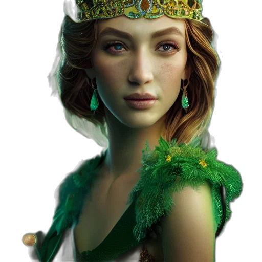 crown, jewelry, face, photorealistic transparent PNG cut-out