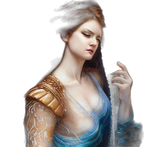 dress, jewelry, crown, fantasy art transparent PNG cut-out