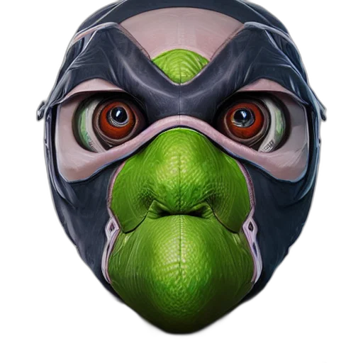 mask, face, creature, 3d render transparent PNG cut-out