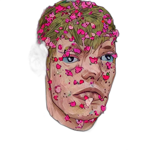 face, mask, flower, creature transparent PNG cut-out