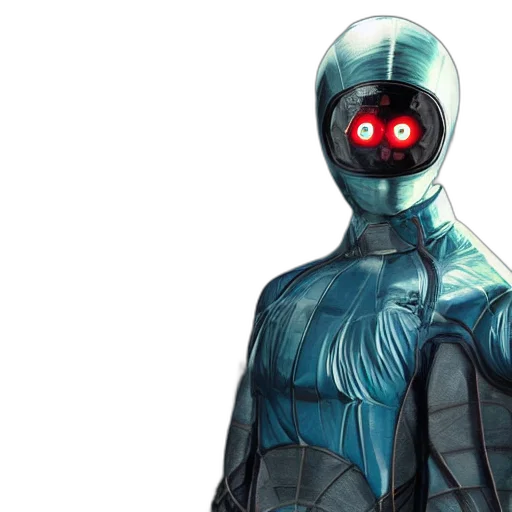 robot, mask, creature, concept art transparent PNG cut-out