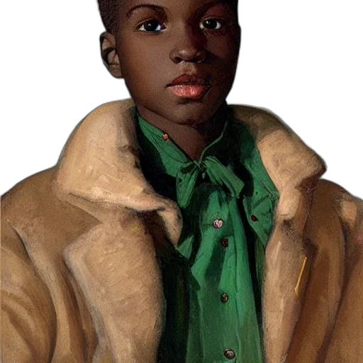 jacket, face, photorealistic, oil painting transparent PNG cut-out