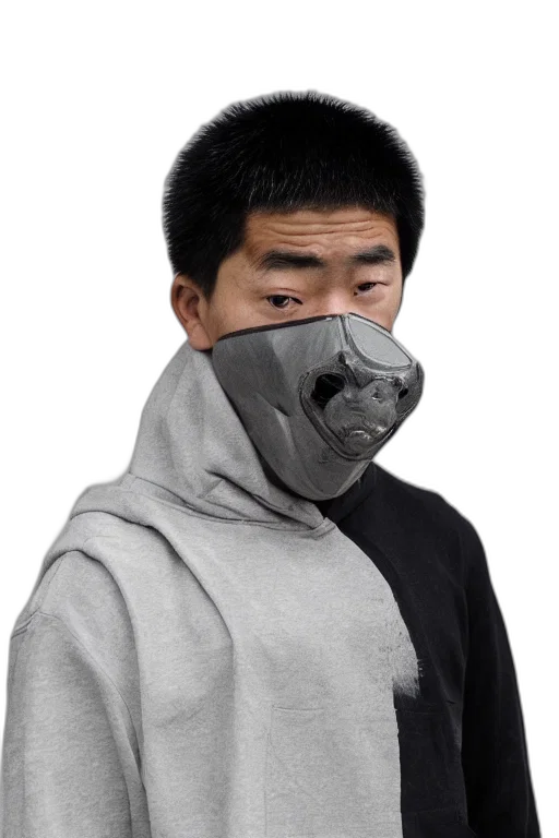 mask, jacket, face, creature transparent PNG cut-out