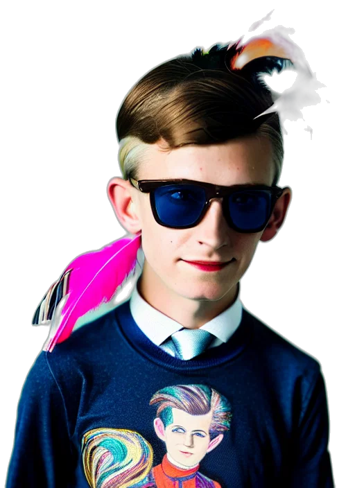 jacket, hair, face, animal transparent PNG cut-out