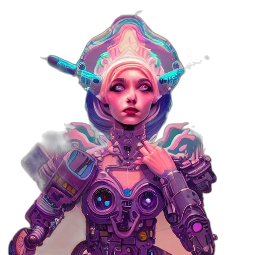 robot, face, staff, dress transparent PNG cut-out