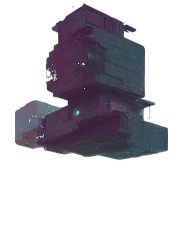 robot, weapon, building, crown transparent PNG cut-out