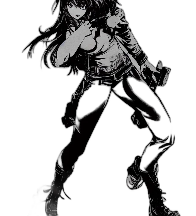 jacket, weapon, staff, mask transparent PNG cut-out