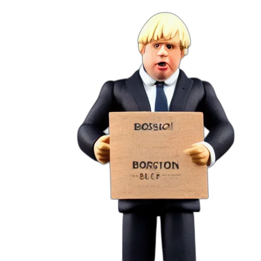 boris, johnson, action, figure transparent PNG cut-out