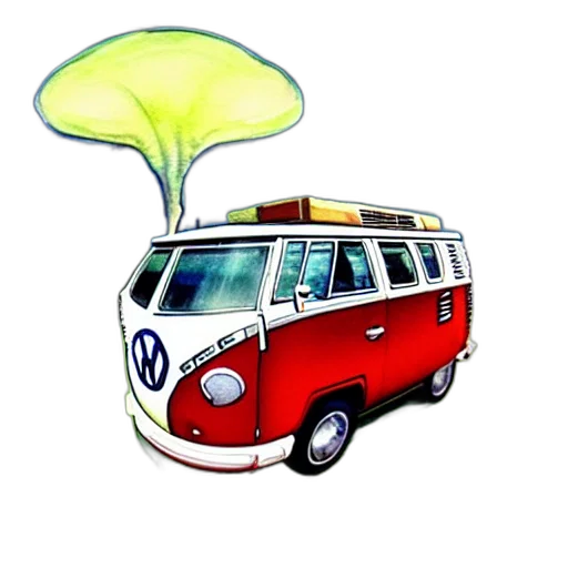 car, umbrella, staff, concept art transparent PNG cut-out