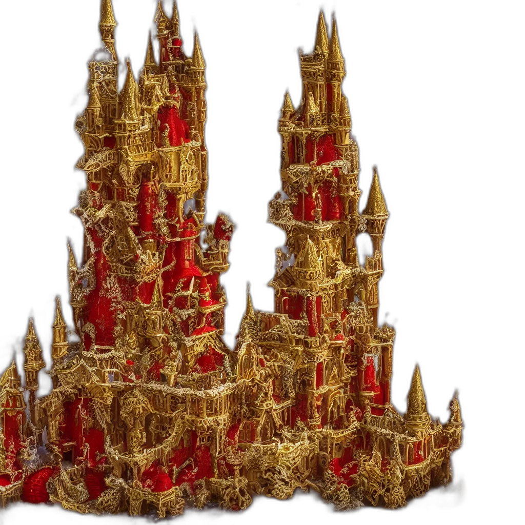 crown, 3d render, concept art, golden transparent PNG cut-out