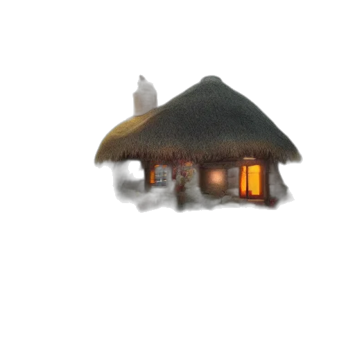building, umbrella, hat, staff transparent PNG cut-out
