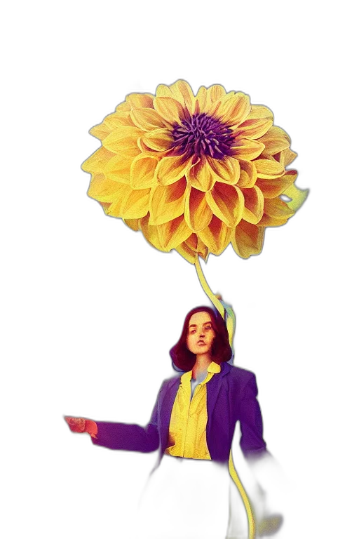 flower, umbrella, jacket, staff transparent PNG cut-out