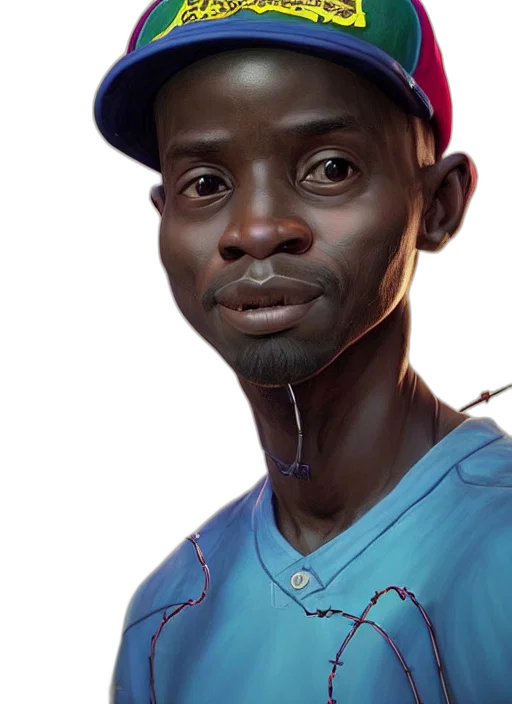face, creature, staff, hat transparent PNG cut-out
