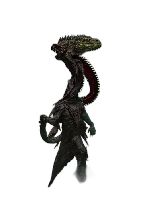 dragon, creature, staff, animal transparent PNG cut-out