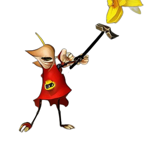 staff, weapon, sword, flower transparent PNG cut-out