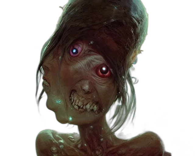 face, creature, mask, staff transparent PNG cut-out