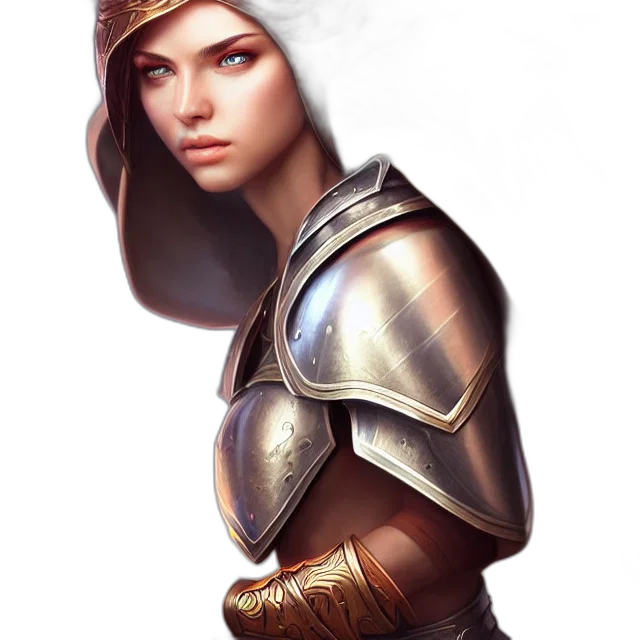 sword, crown, face, fantasy art transparent PNG cut-out
