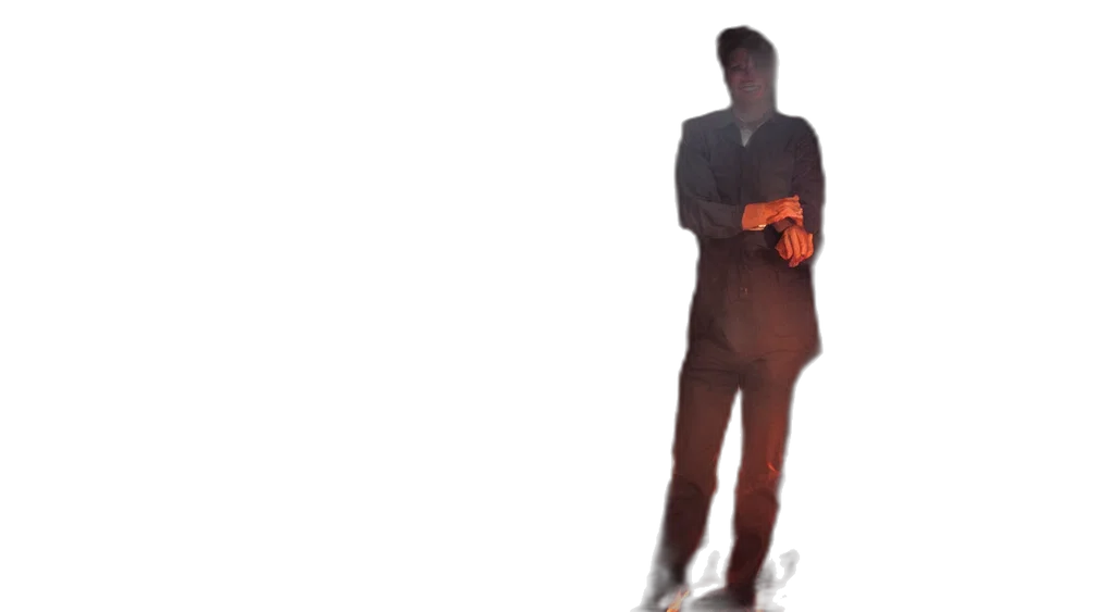 staff, jacket, robot, creature transparent PNG cut-out