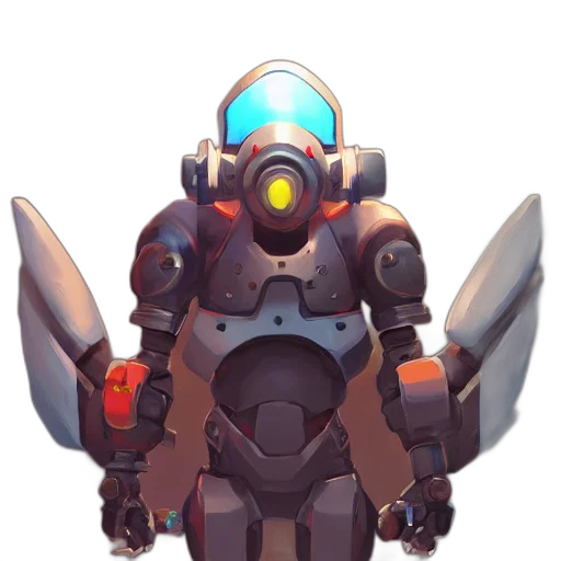 robot, weapon, jacket, staff transparent PNG cut-out