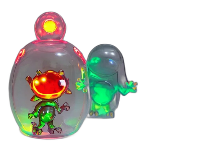 3d render, concept art, neon lights, photo transparent PNG cut-out
