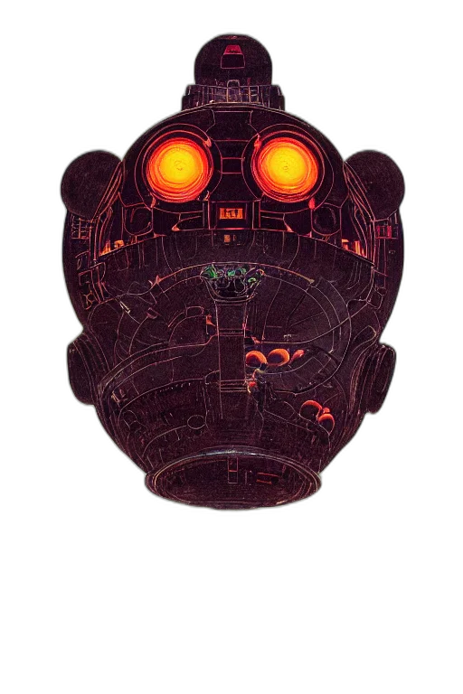 mask, robot, face, creature transparent PNG cut-out
