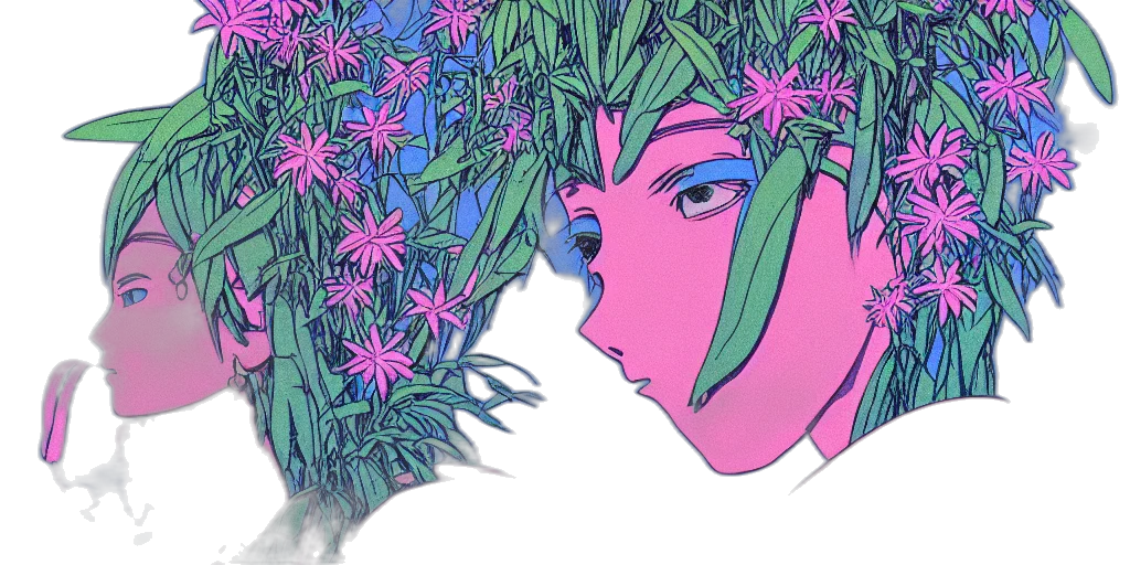 flower, crown, face, mask transparent PNG cut-out