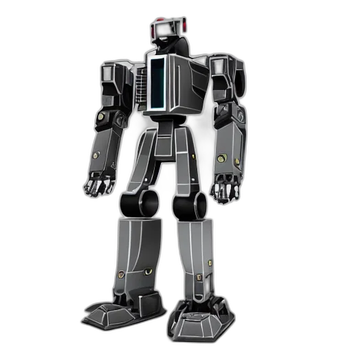 robot, 3d render, concept art, torso transparent PNG cut-out