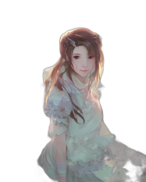 dress, face, staff, crown transparent PNG cut-out