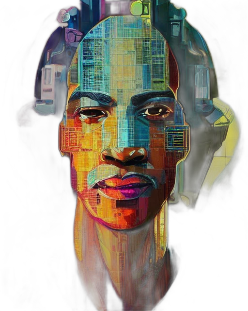 face, robot, mask, concept art transparent PNG cut-out