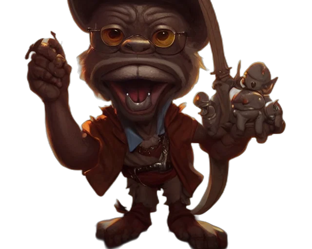 staff, creature, concept art, fantasy art transparent PNG cut-out